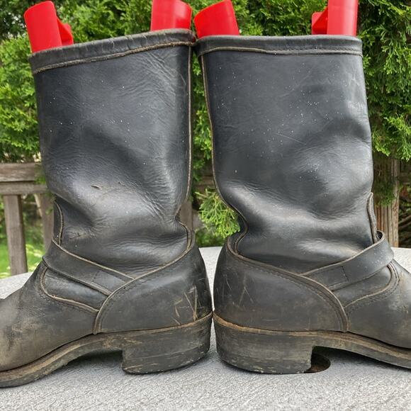 11E 60s Vintage Sears Engineer Harness Motorcycle Riding Work Boots Steel Toe - Picture 7 of 14